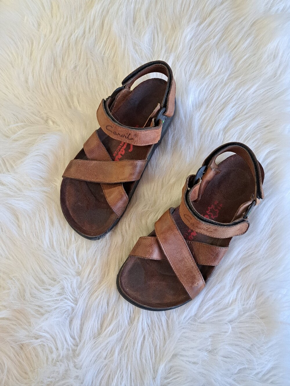 Carvil rugged leather sandals